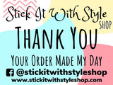 Customized Business or Thank You Cards - 100 ct - 3.5 inch x 2 inch Stick It With Style Shop