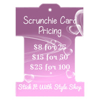 Customized Scrunchie Cards Stick It With Style Shop