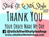 Customized Thank You Cards 4.4 in x 3.3 in Stick It With Style Shop