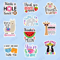 Cute I love you puns vinyl sticker variety pack Stick It With Style Shop