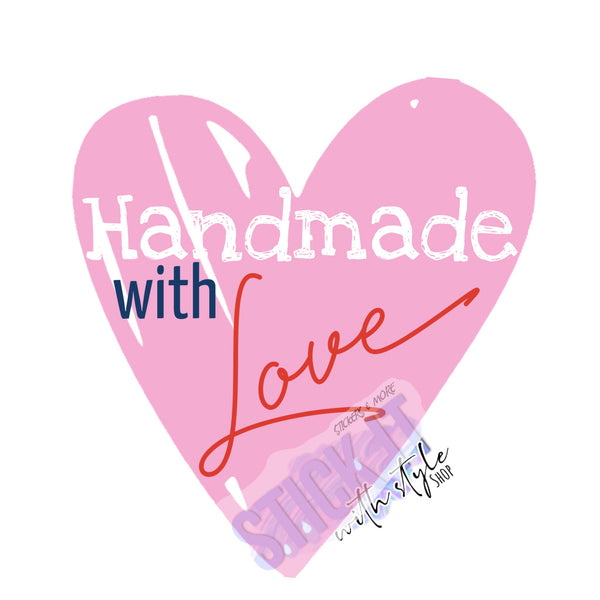 Handmade With Love Heart Packaging Sticker Sheet Stick It With Style Shop