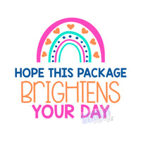Hope This Package Brightens Your Day Packaging Sticker Sheets Stick It With Style Shop