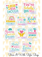 Inspirational themed Vinyl Stickers- Pack of 25 Stick It With Style Shop