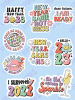 New Years Themed Vinyl Stickers Stick It With Style Shop