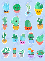 Plant themed Vinyl Stickers- Pack of 28 Stick It With Style Shop