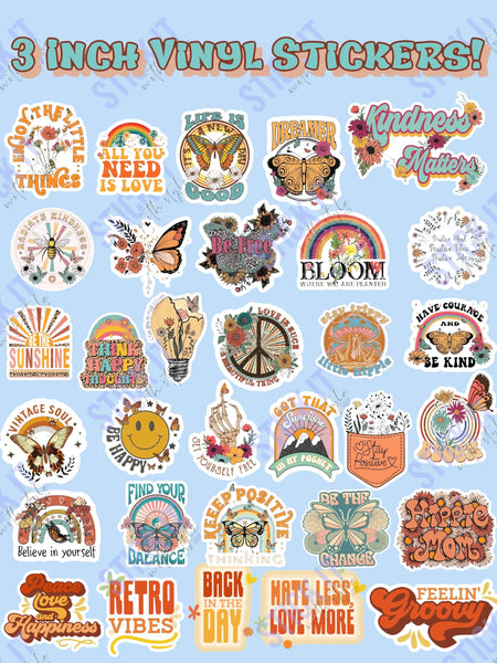 Retro themed Vinyl Stickers Stick It With Style Shop
