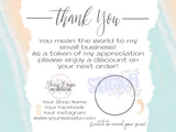 Semi-Customizable Thank You Scratch off Cards - 4.4 x 3.3 Stick It With Style Shop