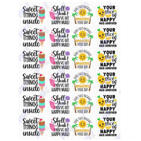 Summer Themed Thank You Packaging Sticker Sheets Stick It With Style Shop