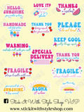 Summer Themed Thank You Packaging Sticker Sheets Stick It With Style Shop