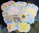 Summer Themed Vinyl 25 sticker variety pack Stick It With Style Shop