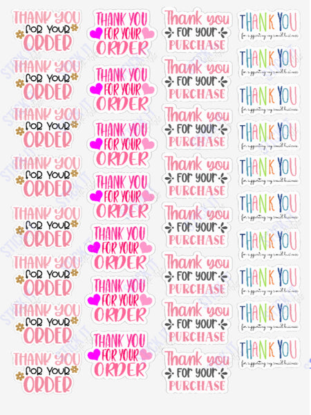 Thank You 4 design sampler Packaging Sticker Sheet Stick It With Style Shop