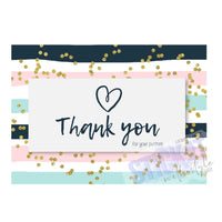 Thank You Cards 4.4 in x 3.3 in - non customized Stick It With Style Shop