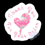 Thank You For Your Order Packaging Sticker Sheet Stick It With Style Shop