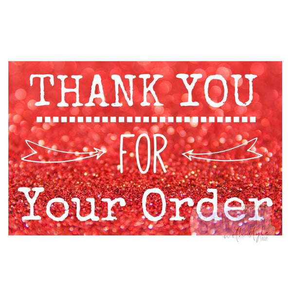 Thank You For Your Order Red Packaging Sticker Sheets Stick It With Style Shop