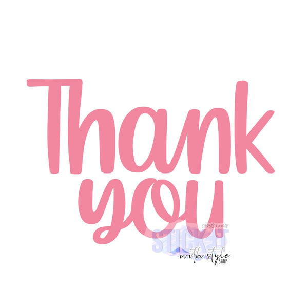 Thank You Pink Packaging Sticker Sheets Stick It With Style Shop