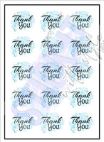 Thank You Sticker Blue Packaging Sticker Sheet Stick It With Style Shop