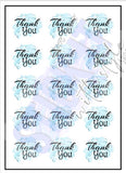 Thank You Sticker Blue Packaging Sticker Sheet Stick It With Style Shop
